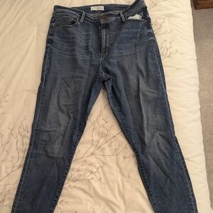 Loft medium wash high waisted skinny jeans